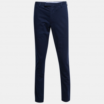 Pre Owned Polo Ralph Lauren Navy Blue Stretch Cotton Chinos XL