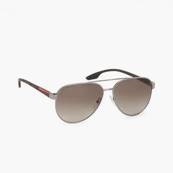 Pre Owned Prada Black Aviator Sunglasses