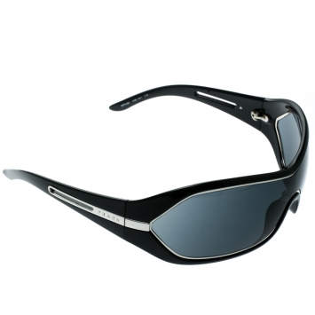 Pre Owned Prada Black SPR09H Shield Sunglasses