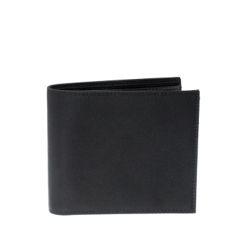Pre Owned Prada Black Nylon Portafoglio Bifold Wallet