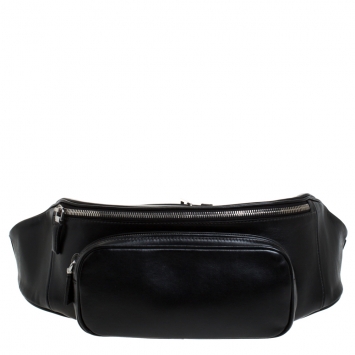 Pre Owned Prada Black Leather Belt Bag