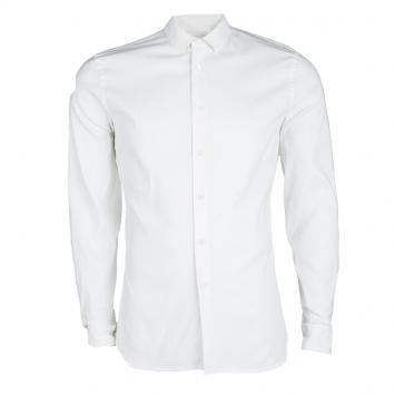 Pre Owned Prada White Long Sleeve Button Front Tailored Shirt L