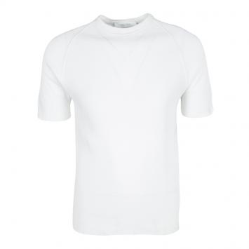 Pre Owned Prada Off White Waffle Knit Crew Neck T-Shirt M
