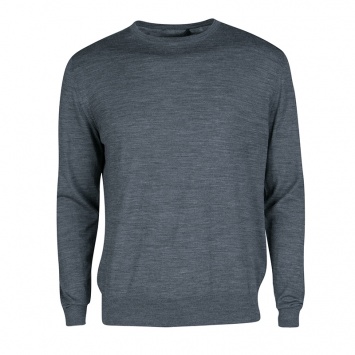 Pre Owned Prada Grey Slub Knit Long Sleeve Crew Neck Sweater L