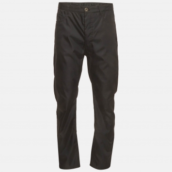 Pre Owned Prada Black Re-Nylon Straight Fit Buttoned Trousers M