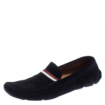 Pre Owned Prada Blue Suede Loafers Size 43