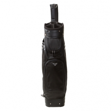 Pre Owned Prada Black Tessuto and Saffiano Leather Golf Bag