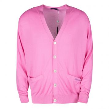 Pre Owned Ralph Lauren Pink Cashmere Cardigan XL