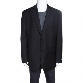 Pre Owned Lauren by Ralph Lauren Black Wool Tailored Blazer 3XL