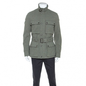 Pre Owned Ralph Lauren Green Wool 4 Pocket Harriot Jacket M