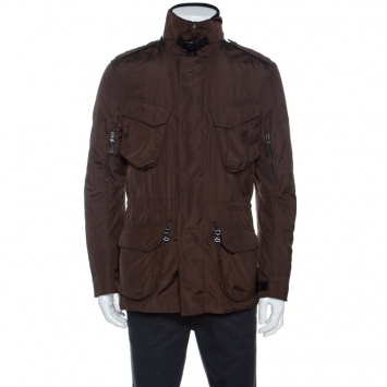 Pre Owned Ralph Lauren Brown Zip Front Jacket M