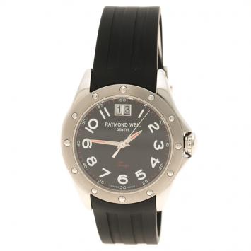Pre Owned Raymond Weil Black Tango Rubber Men's Wristwatch 37MM