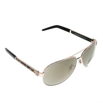 Pre Owned Roberto Cavalli Gold 892S Gorgonea Aviator Sunglasses