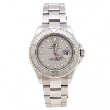 Pre Owned Rolex Platinum Rolesium Yacht-Master 116622PLSO Men's Wristwatch 40 mm