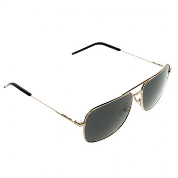 Pre Owned Saint Laurent Paris Black Classic 12 000F9 Square Sunglasses