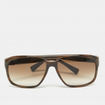 Pre Owned Saint Laurent Brown Gradient 12317/S Aviator Sunglasses