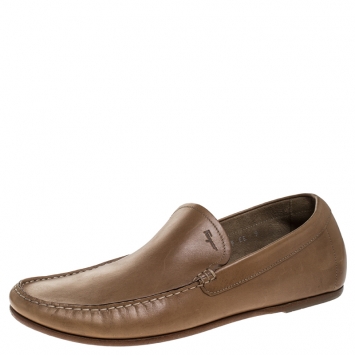 Pre Owned Salvatore Ferragamo Brown Leather Loafers Size 43