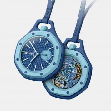 Pre Owned Swatch x Audemars Piguet Royal Pop Lan Ba Bioceramic Mechanical Watch 40 mm