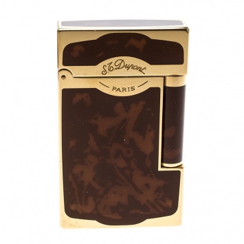 Pre Owned S.T. Dupont Brown Chinese Lacquer Line 2 - 16881 Lighter