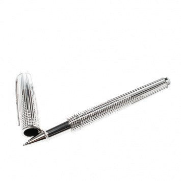 Pre Owned S.T. Dupont Olympio Diamond Drop Palladium Finish Limited Edition 1952 Ballpoint Pen