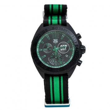 Pre Owned Tag Heuer Black Titanium Carbide Coated Stainless Steel Formula 1 Cristiano Ronaldo CR7 Limited Edition CAZ1113 Mens' Wristwatch 42 mm