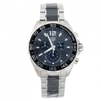 Pre Owned Tag Heuer Grey Ceramic Stainless Steel Formula 1 CAZ1011.BA0843 Men's Wristwatch 43 mm