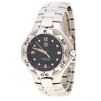 Pre Owned Tag Heuer Blue Stainless Steel Kirium WL1310 Men's Wristwatch 39 mm