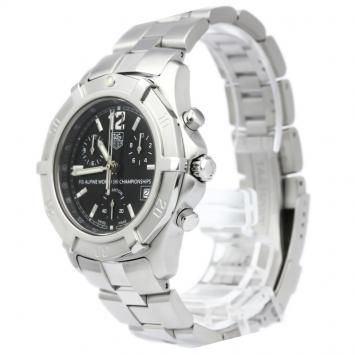 Pre Owned Tag Heuer Black Stainless Steel Exclusive Men's Wristwatch 39MM
