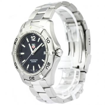 Pre Owned Tag Heuer Blue Stainless Steel Aquaracer Men's Wristwatch 39MM