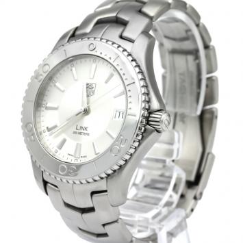 Pre Owned Tag Heuer Silver Stainless Steel Link Men's Wristwatch 39MM