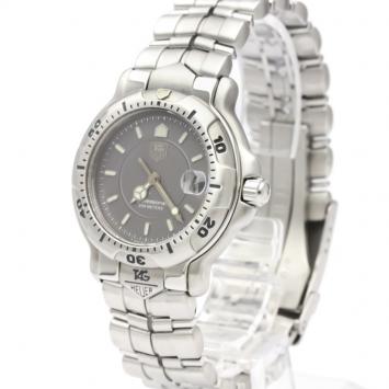 Pre Owned Tag Heuer Gray Stainless Steel 6000 Series Men's Wristwatch 35MM