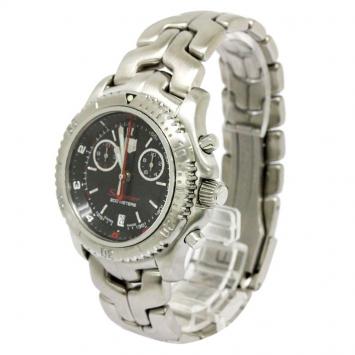 Pre Owned Tag Heuer Black Stainless Steel Searacer Men's Wristwatch 41MM
