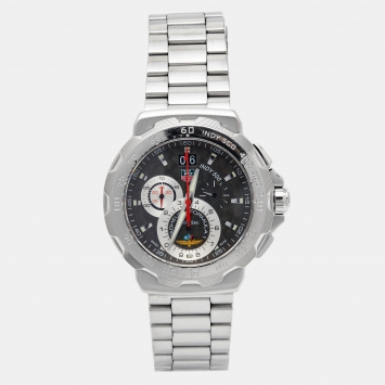 Pre Owned TAG Heuer Grey Stainless Steel Indianapolis 500 Miles Formula 1 CAH101A.BA0860 Men's Wristwatch 44 mm