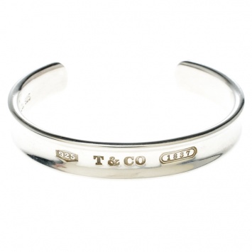 Pre Owned Tiffany & Co. 1837 Silver Wide Open Cuff Bracelet 