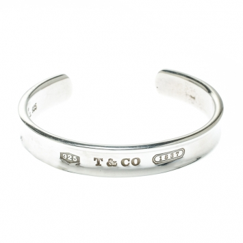 Pre Owned Tiffany & Co. 1837 Silver Open Cuff Bracelet 