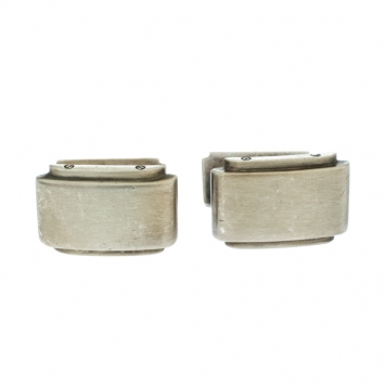 Pre Owned Tiffany & Co. Metropolis Silver Cufflinks
