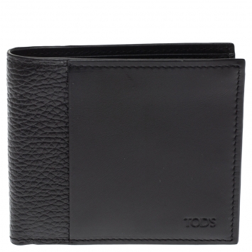 Pre Owned Tod's Black Leather Bifold Wallet