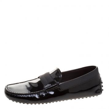 Pre Owned Tod's Black Patent Leather Loafers Size 39.5