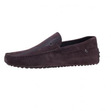 Pre Owned Tod’s for Ferrari Brown Suede No.56 Limited Edition Gommino Loafers Size 42.5