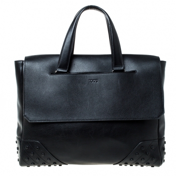 Pre Owned Tod's Black Leather Envelope Bag