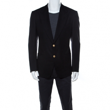 مملوكة مسبقًا Tom Ford Black Hopsack-weave Wool O’Connor-fit Blazer L