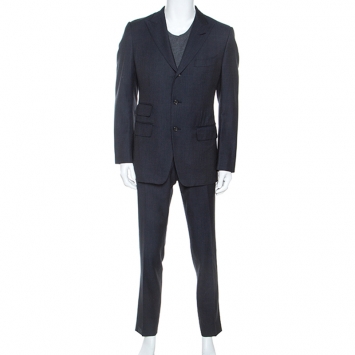 مملوكة مسبقًا Tom Ford Navy Blue Wool Tailored Suit L