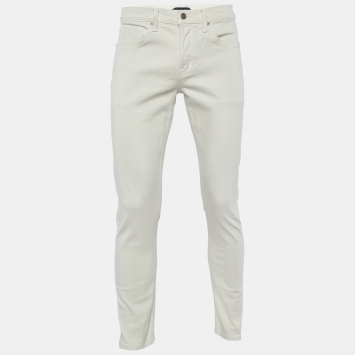 Pre Owned Tom Ford Beige Cotton Slim Fit Trousers M