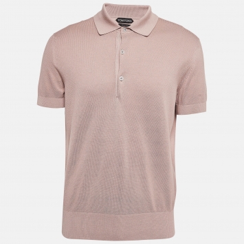 Pre Owned Tom Ford Pink Cotton Pique Polo T-Shirt XL