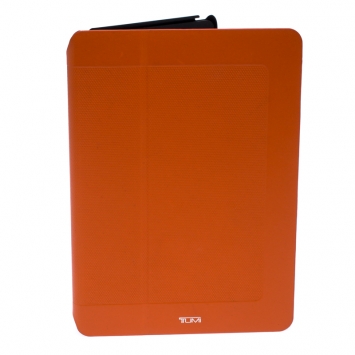 Pre Owned Tumi Orange/Black Leather and Rubber Prism iPad Air 2 Case