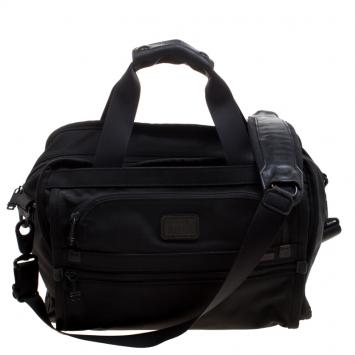 Pre Owned Tumi Black Nylon Portfolio Alpha Duffle Bag