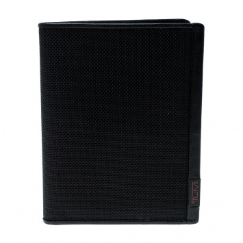 Pre Owned Tumi Black Nylon Passport Wallet