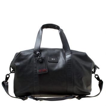 Pre Owned TUMI Black Leather Alpha II Duffel Bag