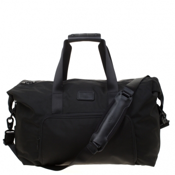Pre Owned TUMI Black Nylon Alpha 2 Double Expansion Duffel Bag