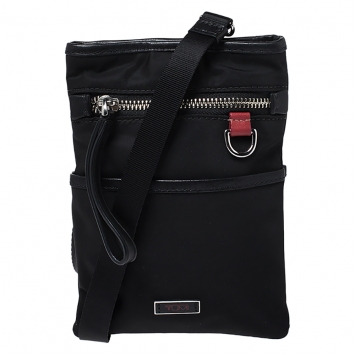 Pre Owned Tumi Black Nylon and Leather Crossbody Bag
